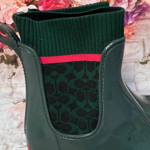 Coach Green Rubber Pull on Rainboots - Picture 8 of 10